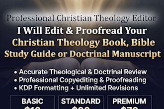 edit and proofread your christian theology book bible study guide or doctrinal