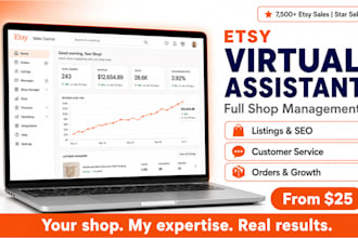 be your etsy virtual assistant and manage your shop