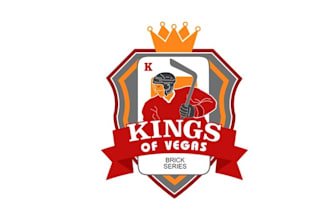 do fantastic logo for kings of vegas hockey tournament club