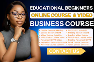 business training course, soft skill course, elearning course, video, ebook, ppt