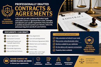 write your legal contract and legal agreement
