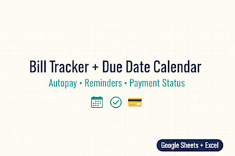 create an ultimate bill tracker and due date calendar