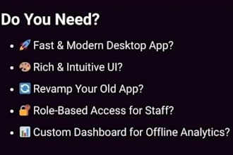 develop your custom desktop application with database and reporting