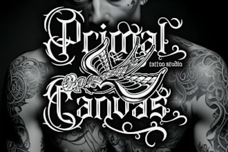 do make an modern custom tattoo logo free victor file
