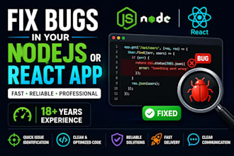 fix nodejs and react bugs