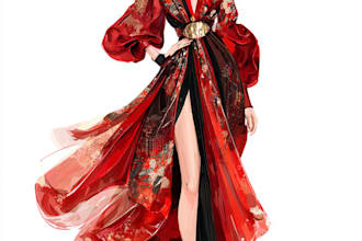 draw custom fashion illustration, sketch, clip art