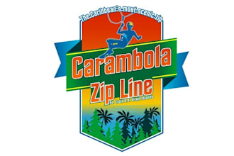 design adventure outdoor zip line park logo