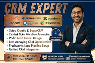 setup creatio sugar crm zendesk podio less annoying freshworks crm automation