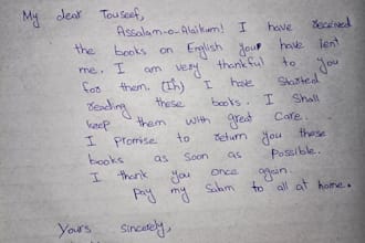 handwrite assignments in neat english