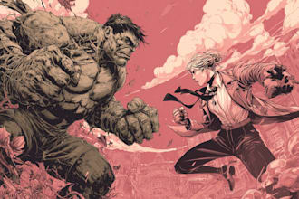 illustrate comic book characters and action scenes