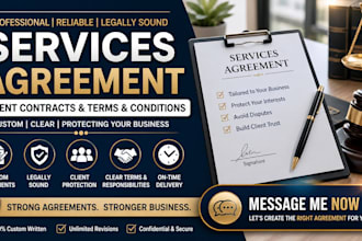 draft custom services agreements client contracts and terms for your business
