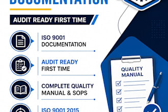 create iso 9001 documentation and audit ready qms support