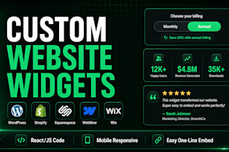 build a custom interactive widget for your business website