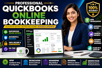 do professional quickbooks online bookkeeping, cleanup, catchup and setup