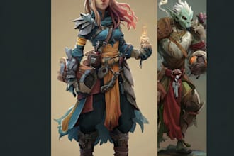 draw fantasy illustrations, concept art, and card game art
