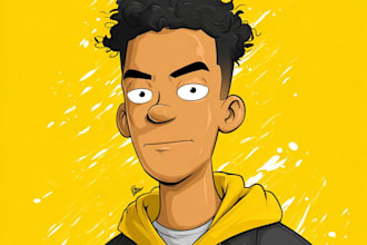 draw you as a yellow cartoon simpsons style
