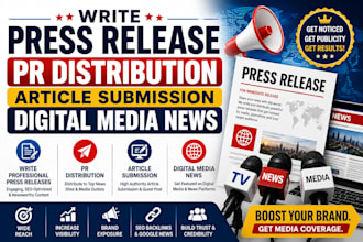 write press release pr distribution article submission digital media news
