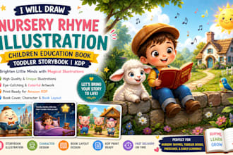 draw nursery rhyme illustration children education book toddler storybook kdp