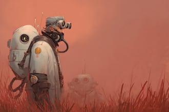 create epic sci fi or fantasy art and character illustration