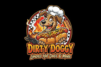 create high quality luxury hot dog logo design for your company