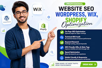 do best website SEO, wordpress, wix, shopify optimization expert