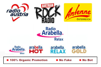 do professional music promotion on popular radio stations