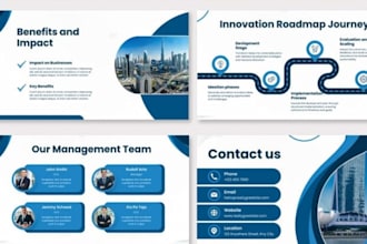 design modern business presentation pitch deck for marketing sales
