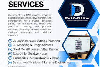 design professional 3d cad model and product in solidworks