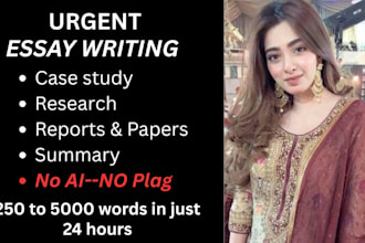 do urgent essay writing, paper, summary, assigment and case analysis