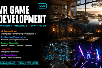 develop a VR training simulation in ue5 for meta quest