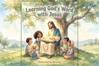 do children picture book illustration, christian story book illustration