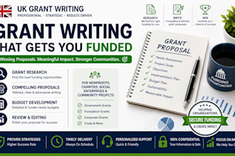 write winning grant proposals and applications for funding approval