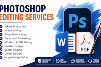 photoshop editing, image editing, and document design