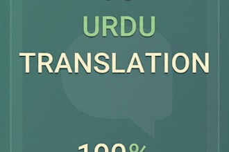 do accurate english to urdu translation and proofreading