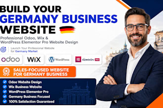 build your germany business website on odoo wix or wordpress elementor  pro