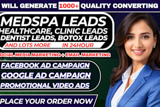 1000 medspa leads clinic leads aesthetic clinic, medical spa leads facebook ad