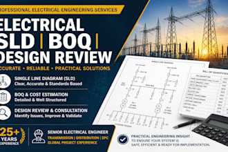 create or review electrical single line diagram sld and boq