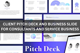 design pitch deck buusiness proposal presentation for consultant and coaches