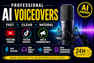 create natural ai voiceovers for videos, ads and content
