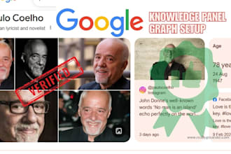 create verified and standard google knowledge panel, knowledge graph, entity seo