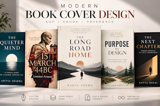 design a modern minimalist book cover for KDP and ebook