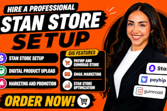 setup stan store digital product, stan store marketing,  payhip, digital store