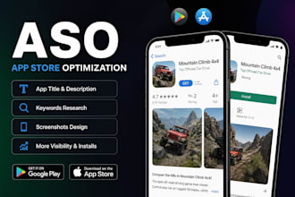 do aso with app description, title, keywords, screenshots for app or games promo