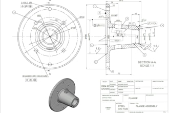 draft mechanical drawings and technical details in 2d and 3d autocad