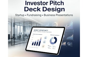design investor pitch deck, startup presentation and fundraising deck