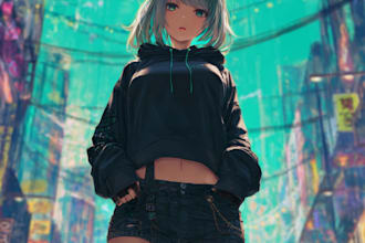 did  awesome anime art for you