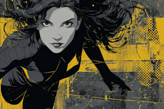 create dynamic comic panels and superhero