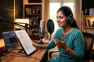 do professional voice over in telugu and english