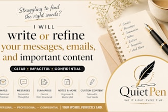write or refine professional messages, emails and content
