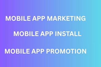 mobile app install, ios android app promotion, 1000 USA app review